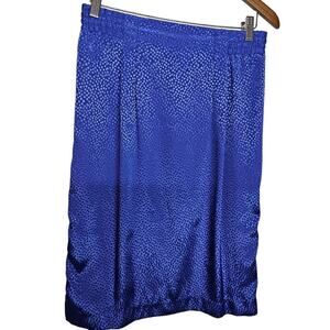 Vintage Andrea Gayle Pencil Skirt Womens Size 8 Blue Shimmer 80s Glam Rock